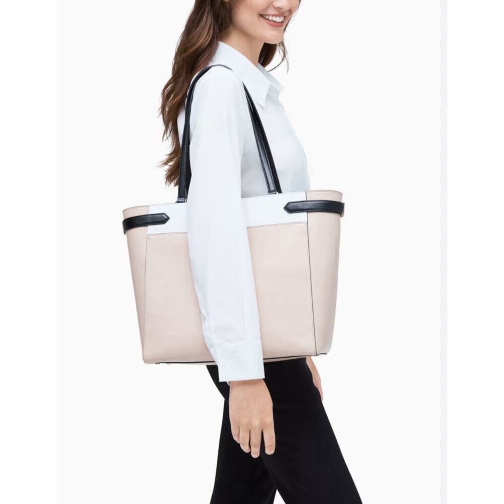 Kate Spade Staci Colorblock Saffiano Leather Laptop Tote & Wallet Set NWT